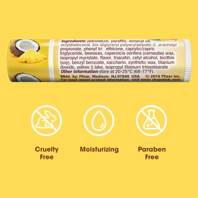 Chapstick Limited Edition Tropical Paradise Collection Aloha Coconut Flavored Skin Protectant Lip Balm Tube - Great for Moisturizing &amp; Hydrating Chapped, Cracked, Dry Lips  0.15oz Each, 12 Sticks