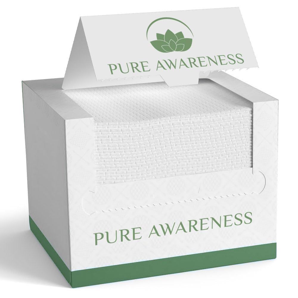 60 Disposable Face Towels - Ideal for Sensitive Skin, Makeup Removal, Soft, Thick, Biodegradable - Cruelty-Free