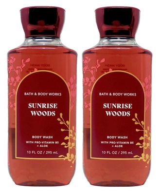 Bath and Body Works Sunrise Woods Shower Gel Gift Sets 10 Oz 2 Pack (Sunrise Woods)