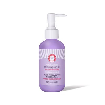First Aid Beauty - After-Shower Nourishing Body Oil, Hydrates Skin &amp; Locks In Moisture with Skin-Loving Lipids Jojoba Seed and Grapeseed Oil, Safe for Sensitive Skin, 6 oz