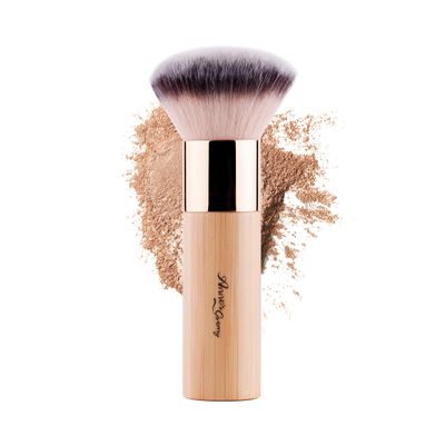 ANNE&#39;S GIVERNY Makeup Foundation Sponge Brush Bronzer Loose Powder Blush Finish Airbrush Buffer Contour Kabuki Blender (Bamboo)