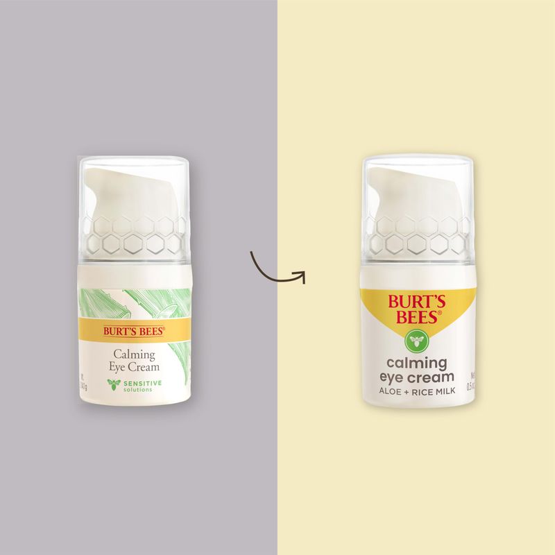 Burt's Bees Valentines Day Gifts, Calming Eye Cream With Aloe and Rice Milk, Moisturizes Without Causing Redness or Irritation, 98.7 Percent Natural Origin Skin Care, 0.5 oz. Bottle