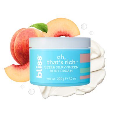Bliss Oh, That&#39;s Rich Ultra Silky-Sheen Body Cream | Instantly Absorbs | Smooth &amp; Soothe the Driest Skin | Paraben Free, Cruelty Free | 7.0 oz