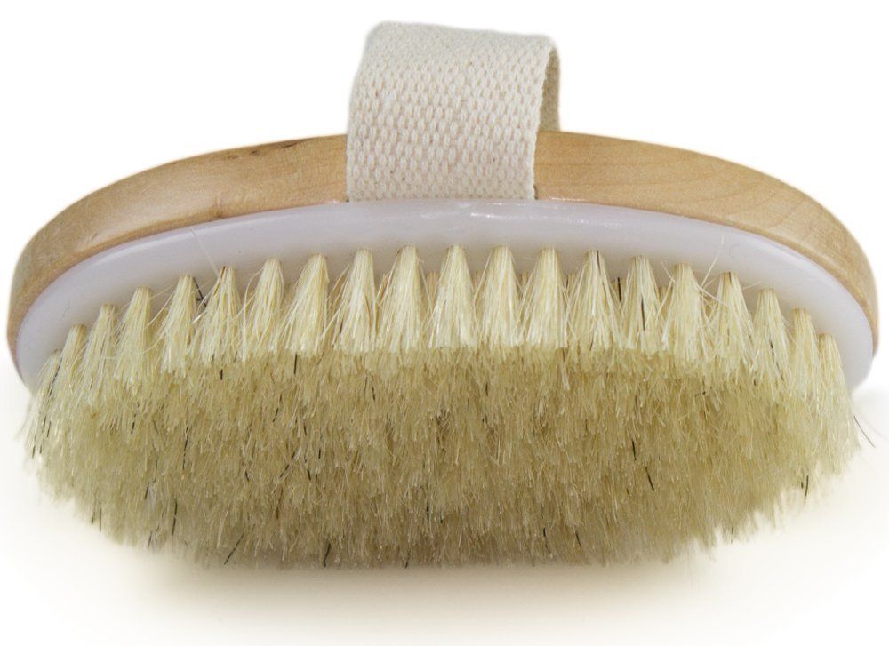 Boolavard Dry Skin Body Brush - Improves Skin&#39;s Health And Beauty - Natural Bristle - Remove Dead Skin And Toxins, Cellulite Treatment, Improves Lymphatic Functions, Exfoliates, Stimulates Blood