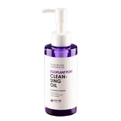 eyeNlip Eggplant Pore Cleansing Oil - 5.07 fl oz (150ml) - Gentle Makeup Remover and Deep Pore Cleanser for Oily and Combination Skin - Korean Skincare with Hydrating and Soothing Properties