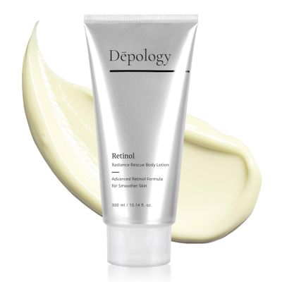 depology Retinol Radiance Rescue Body Lotion, Retinol Body Cream Firming Moisturizer with Pure Retinol, AHA, Collagen, Ctolesterol 10.14 fl oz