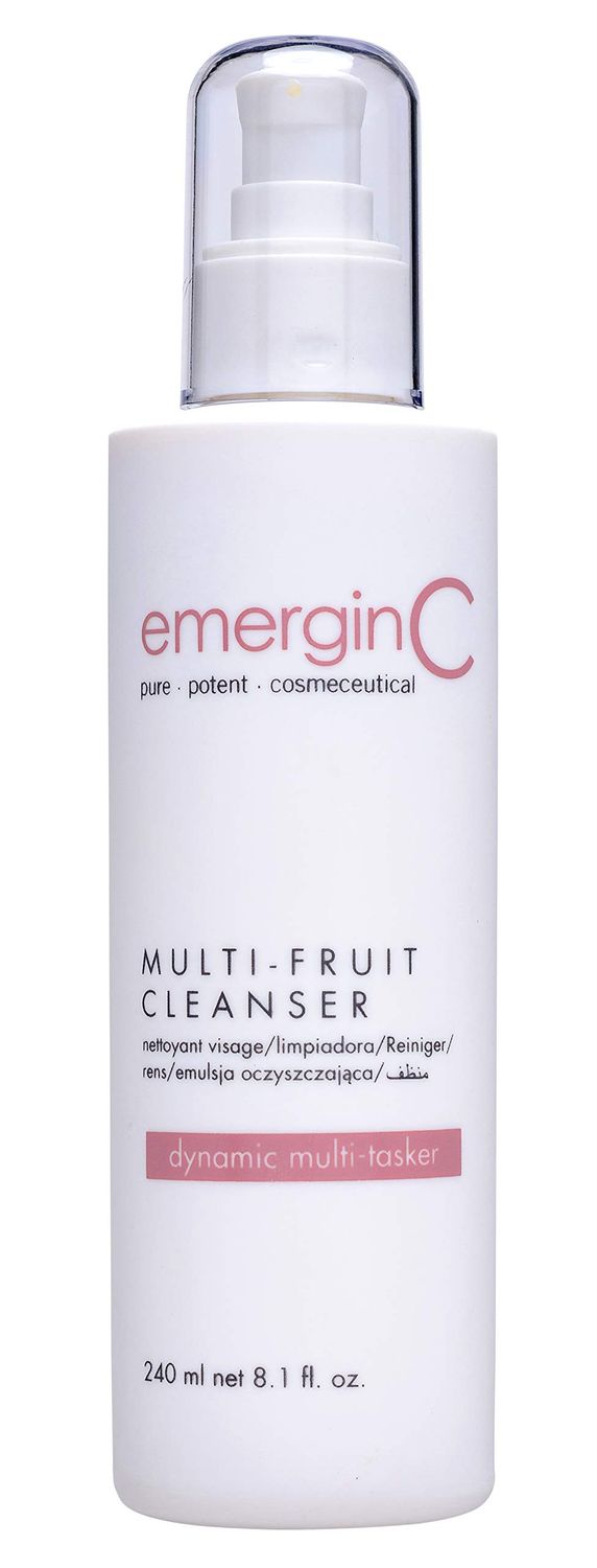 emergin C Gentle Multi-Fruit Cream Cleanser - Face Wash with Natural AHA + Vitamin C from Natural Fruit Extracts - Removes Dead Skin (8.1 oz, 240 ml)