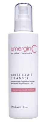 emergin C Gentle Multi-Fruit Cream Cleanser - Face Wash with Natural AHA + Vitamin C from Natural Fruit Extracts - Removes Dead Skin (8.1 oz, 240 ml)