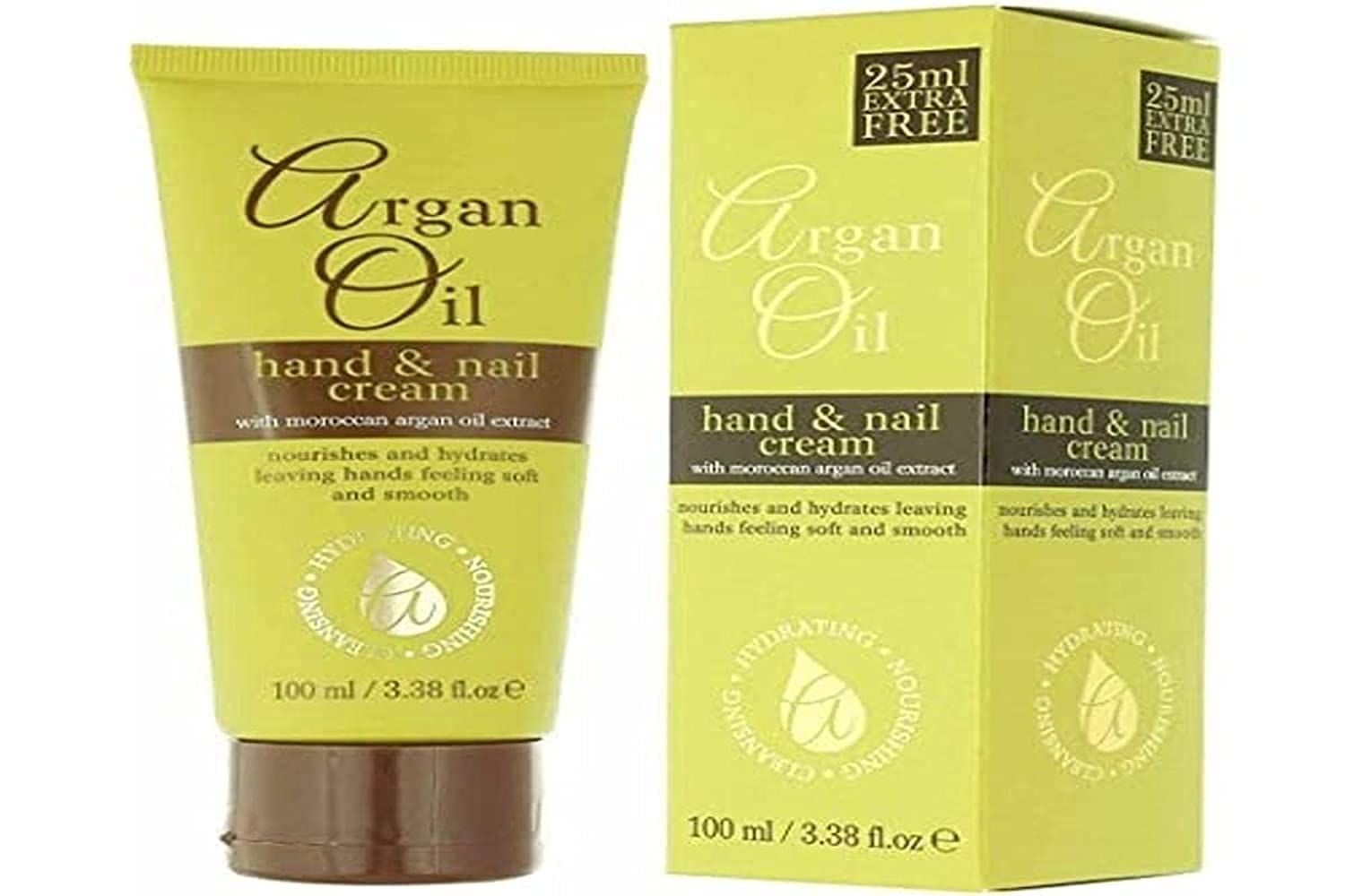 Argan Oil Hydrating Nourishing Cleansing Hand &amp; Nail Cream With Argan Oil (Nourishes and Hydrates Leaving Hands Feeling Soft and Smooth) 3.4 oz