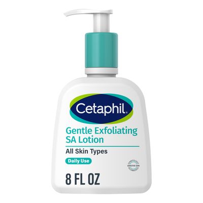 Cetaphil Gentle Exfoliating SA Lotion, Lightweight Moisturizer for All Skin Types, 8 Oz Pump Bottle, Salicylic Acid, Mandelic Acid &amp; Gluconolactone, Gently Exfoliates, Dermatologist Recommended Brand