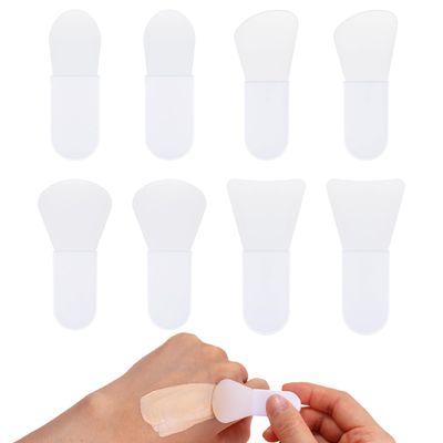 GEEHUA 8Pcs Face Mask Applicator Brushes, Silicone Face Brush Eye Mask Spatula Mini Makeup Skincare Applicators Soft Small Mask Brush for Eye Facial Mud Clay Mask Body Lotion