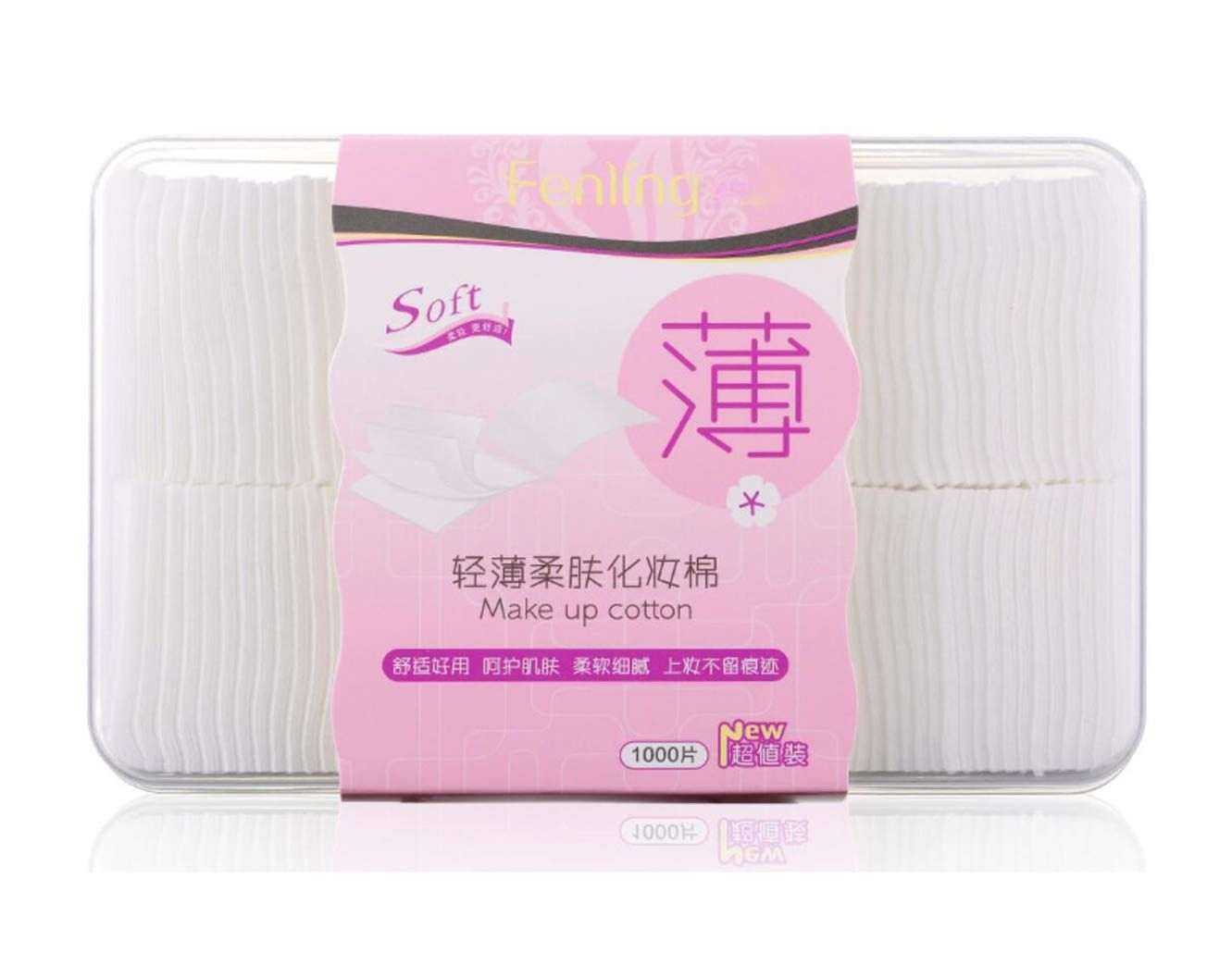 1 Box(1000PCS) Disposable Deep Clean Make upPads-Cosmetic Face Neck Mouth Makeup Remover Accessories Tools(White)