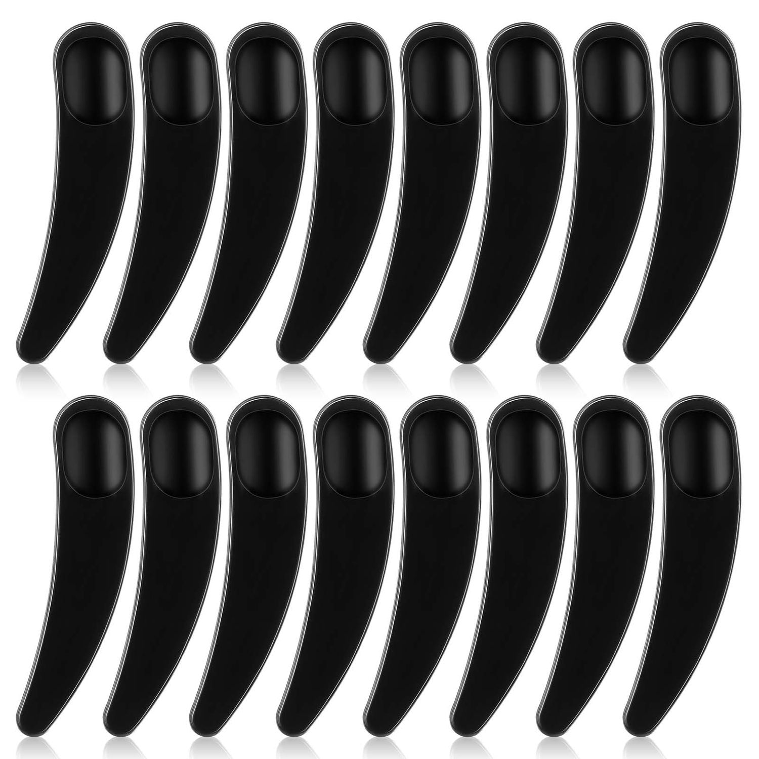 Hariendny 100 PCS Cosmetic Spatulas, Black Mini Spatula for Cosmetics, Skin Care Facial Cream Mask Spatula, Disposable Plastic Makeup Scoop for Sampling and Mixing