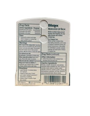 Blistex Medicated Lip Balm SPF 15 -- 0.15 oz Each / Pack of 3