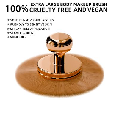 GOERTI Self Tanner Brush - Extra Large Body Makeup Brush for Self Tanning, Blend &amp; Blur Kabuki Brush for Face Body Bronzer Tanning Instant Tan Application Brush for Flawless Leg Makeup (Rose gold)