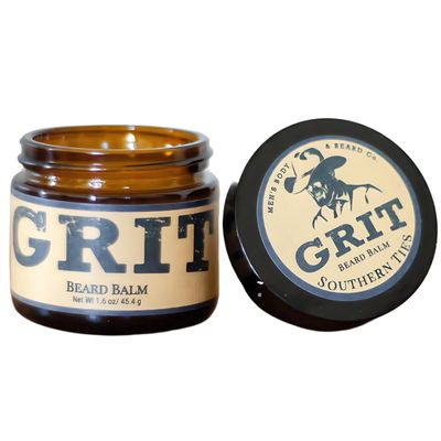 GRIT Beard Balm Southern Ties (1.6 oz) | All Natural | Styles, Strengthens &amp; Softens Beards &amp; Mustaches | Moisturizes Skin | Leave in Conditioner Wax for Men