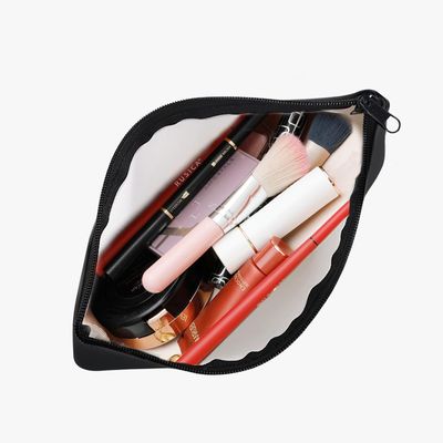CarryEpic Makeup Bag for Purse, PU Leather Pouch Bags for Cosmetic Purse Cute Make Up Toiletry Pouch for Skincare Travel Purses Traveling Storage Organizer with Zipper for Women Black