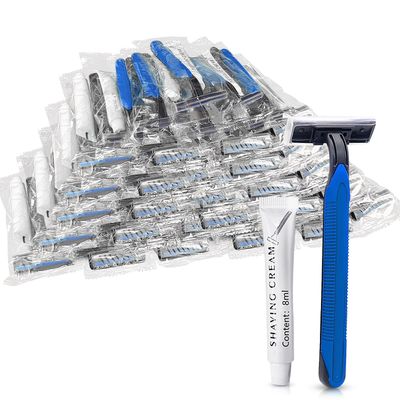 (100 Pack) Kheoxusa Disposable Razors,Disposable Razors For Women,Mens Disposable Razors,Bulk Razors Disposable Individually Wrapped for Men,Women and Lady,Multipurpose Individually Wrapped-Blue