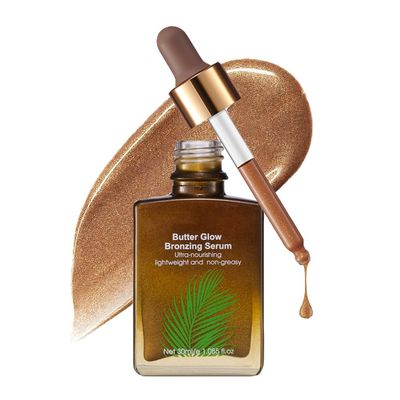 Butter Glow Bronzing Serum, Face Bronzers Serum, Hydrating Face Serum, bronzing drops for face, Liquid Bronzer, Bronzing Drops (SZ02081-1PCS, Large)