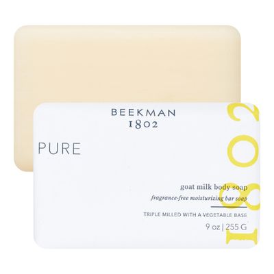 Beekman 1802 Goat Milk Soap Bar with Botanical Oils &amp; Shea Butter - 9 oz - Gently Moisturizes, Exfoliates, and Nourishes for Soft, Healthy Skin - Cruelty-Free