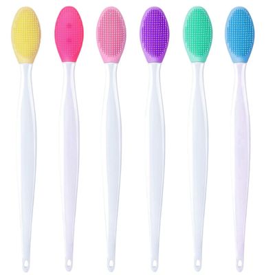 6Pcs Silicone Exfoliating Lip Brushes, 2-in-1 Double-Sided Soft Cleaning Beauty Tool To, Create Smoother Skin And Fuller Lip Appearance.