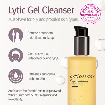 Epionce Lytic Gel Cleanser - Face Wash &amp; Makeup Remover for Problem Skin, Face Wash for Oily Skin, Skin Care Cleanser Face Wash, Oily Skin Face Wash