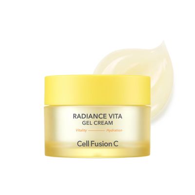 Cell Fusion C Radiance Vita Gel Cream, Bouncy, Hydrating Gel Moisturizer with 3 Vitamins and Hyaluronic Acid, Bright and Radiant Skin, 1.86 fl.oz / 55ml - skincare for face