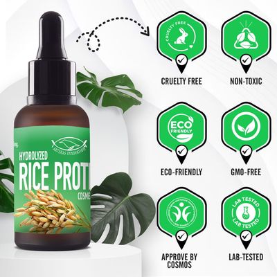 Artekas Innovation - HYDROLYZED Rice Protein - Liquid - 30g | 1oz - Cosmetic Grade - for Homemade Skin &amp; Hair Care Preparations