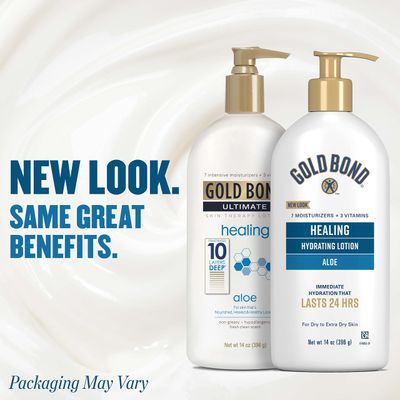 Gold Bond Ultimate Healing Skin Therapy Lotion with Aloe, 14 oz., Non-Greasy &amp; Hypoallergenic