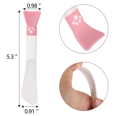 10 Pcs Double-end Face Mask Brush Including Soft Silicone Mask Applicator and Plastic Cosmetic Spatula, Reusable Makeup Spatula Skin Care Tools for Applying Facial Products