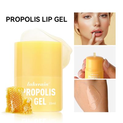 DLZZRS Propolis Lip Gel-Honey Moisturizing Lip Balm Lip Mask Soften Cuticles Plumping Lips, Hygienic Twist Dispenser, Long-Lasting Nourishing Moisturizing Lip Balm for Lip Care &amp; Dry Lips