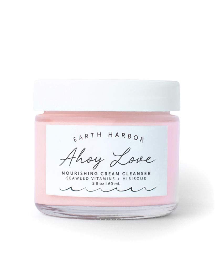 Earth Harbor | AHOY LOVE Nourishing Cream Cleanser - Cleans Without Stripping &amp; Hydrates | Hibiscus + Seaweed Extract + Aloe Juice | 100% Vegan &amp; Botanicals | 2oz
