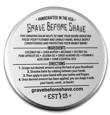 Grave Before Shave Head Hunter Beard Balm (Tropical summer aroma) (2 oz.)