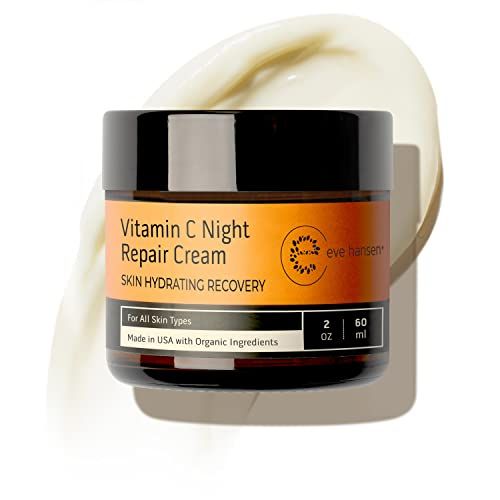Eve Hansen Vitamin C Night Cream 2 oz - Hydrating Moisturizer with Vitamin E for Face &amp; Neck - Gentle Citrus Scent, Non-Greasy, For All Skin Types