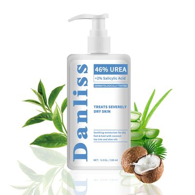 Danliss Urea Cream 46 Percent, 5.3 Oz Urea Foot Cream Hydrating Moisturizer Softener for Feet Care Dry Cracked Heels Callus Hands Repair Treatment with 2% Salicylic Acid, Dead Skin Remover