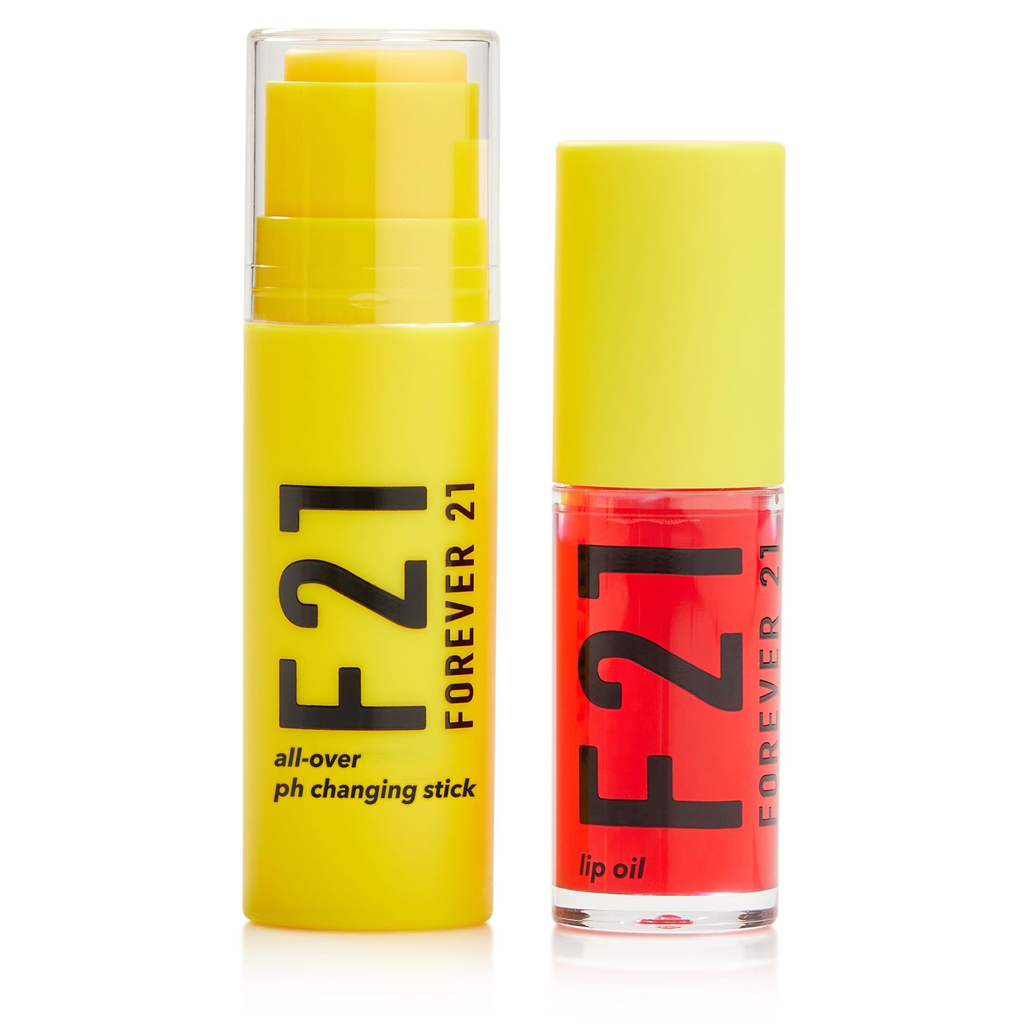 Forever 21 Beauty All Over pH Color Changing Blush Stick (Perfect Pink) + Lip Oil (Samba) Set, Multi-Use Makeup Stick for Face, Cheeks with Rosy Glow and Tinted, Hydrating Lip Oil in Natural Shade