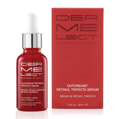 Dermelect Cosmeceuticals Outcrease Retinol Trifecta Serum for Face Anti Aging Serum, 3 types of Retinol, Vitamin E Hydrating &amp; Smoothing Treatment for Pores, Sun Damage Fine Lines &amp; Wrinkles 1.0 fl oz