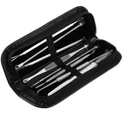 Acne Needle Blackhead Remover Pimple Blemish Comedone Extractor Tweezer Tool Kit