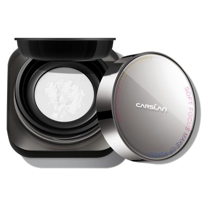 CARSLAN Soft Focus Loose Setting Powder, Waterproof, Matte, Oil Control, Shine Free, Talc-Free Face Powder Makeup, 24H Longwear Finishing Powder, 02 Translucent For Oily