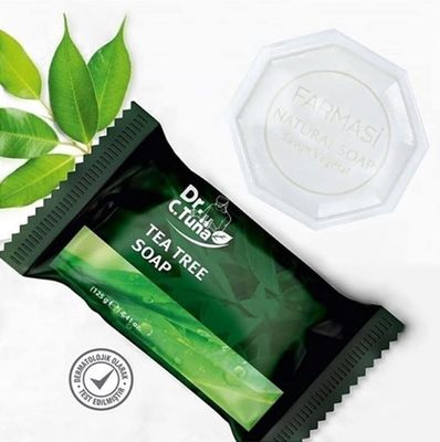 FARMASi Dr. C. Tuna Tea Tree Soap, Soothes Dry, Itchy, Cracked, Irritated Skin, Powerful Skin Protection, Hydrating and Replenishing Skin Care, Face & Body Soap, 4.1 fl.oz (Pack of 3)