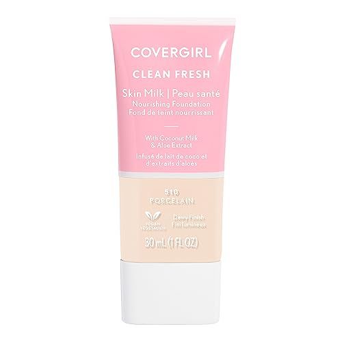 COVERGIRL Clean Fresh Skin Milk Foundation, Hydrating Foundation, Vegan, 1 Count, (packaging may vary)