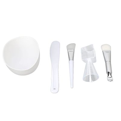 Diy Facial Mask Tool Silicone Brush Soft Bristle Brush Mixing Bowl Spatula Measuring Cup Set Diy Facial, Masks Mask Tool Facial Skin Care Tools