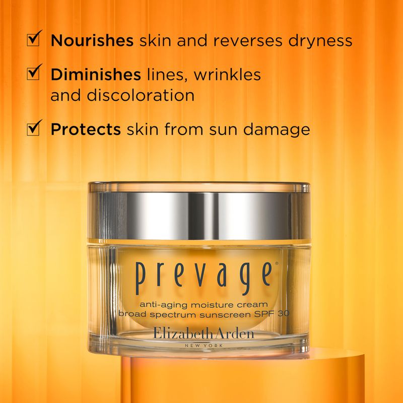 Elizabeth Arden PREVAGE Anti Aging SPF Moisturizer Cream, SPF 30 Face Sunscreen Moisturizer with SPF, Enhances Moisture and Provides Broad Spectrum Sunscreen Protection, 1.7 oz Jar