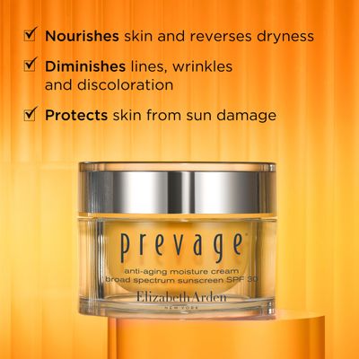 Elizabeth Arden PREVAGE Anti Aging SPF Moisturizer Cream, SPF 30 Face Sunscreen Moisturizer with SPF, Enhances Moisture and Provides Broad Spectrum Sunscreen Protection, 1.7 oz Jar