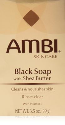 Ambi Skincare Black Soap with Shea Butter, 3.5 Oz (Pack of 2)
