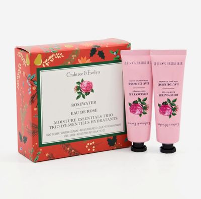 Crabtree &amp; Evelyn Rosewater Bar Soap &amp; Hand Therapy Gift Set