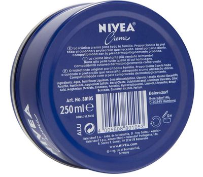 Genuine Authentic German Nivea Cream Metal Tin 250ml (2 pack)