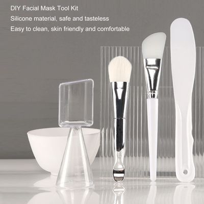 Diy Facial Mask Tool Silicone Brush Soft Bristle Brush Mixing Bowl Spatula Measuring Cup Set Diy Facial, Masks Mask Tool Facial Skin Care Tools