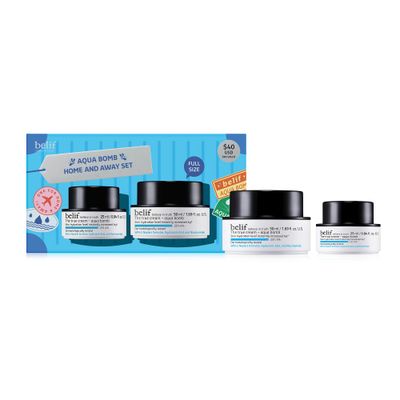belif Aqua Bomb Home &amp; Away Set: Full Size &amp; Mini Aqua Bomb Daily Lightweight Face Moisturizer
