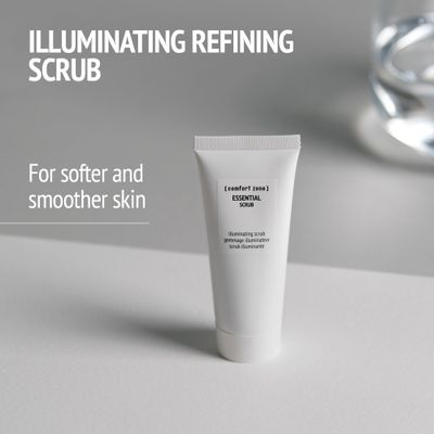 [ Comfort Zone ] Essential Illuminating Refining Scrub, Color and Dye Free, Fresh and Vibrant with Citrus &amp; Herb Exfoliation, 2.02 Fl Oz